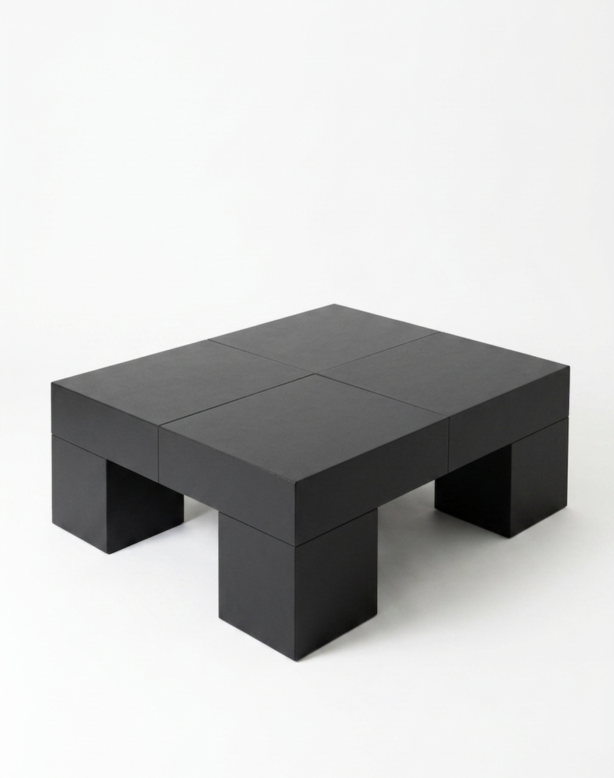 Black Block Coffee Table