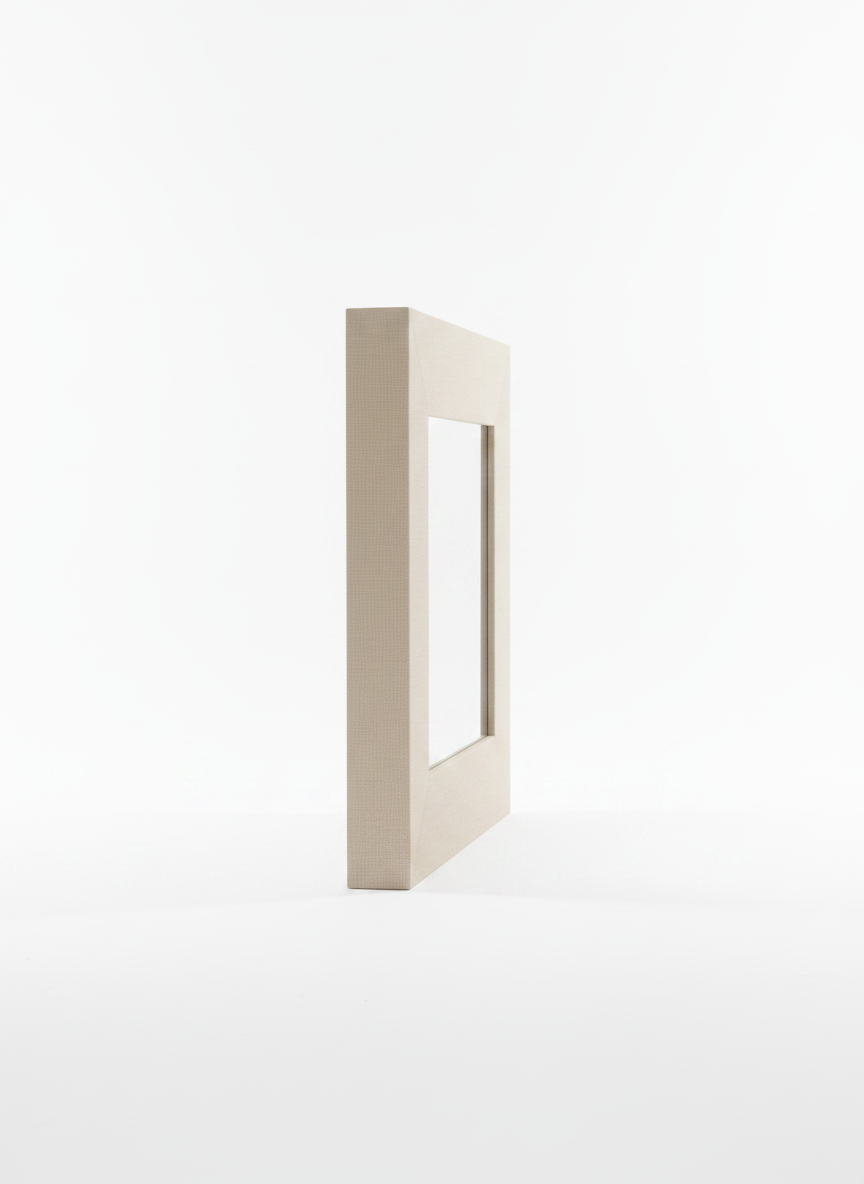 Beige Square Mantel Mirror