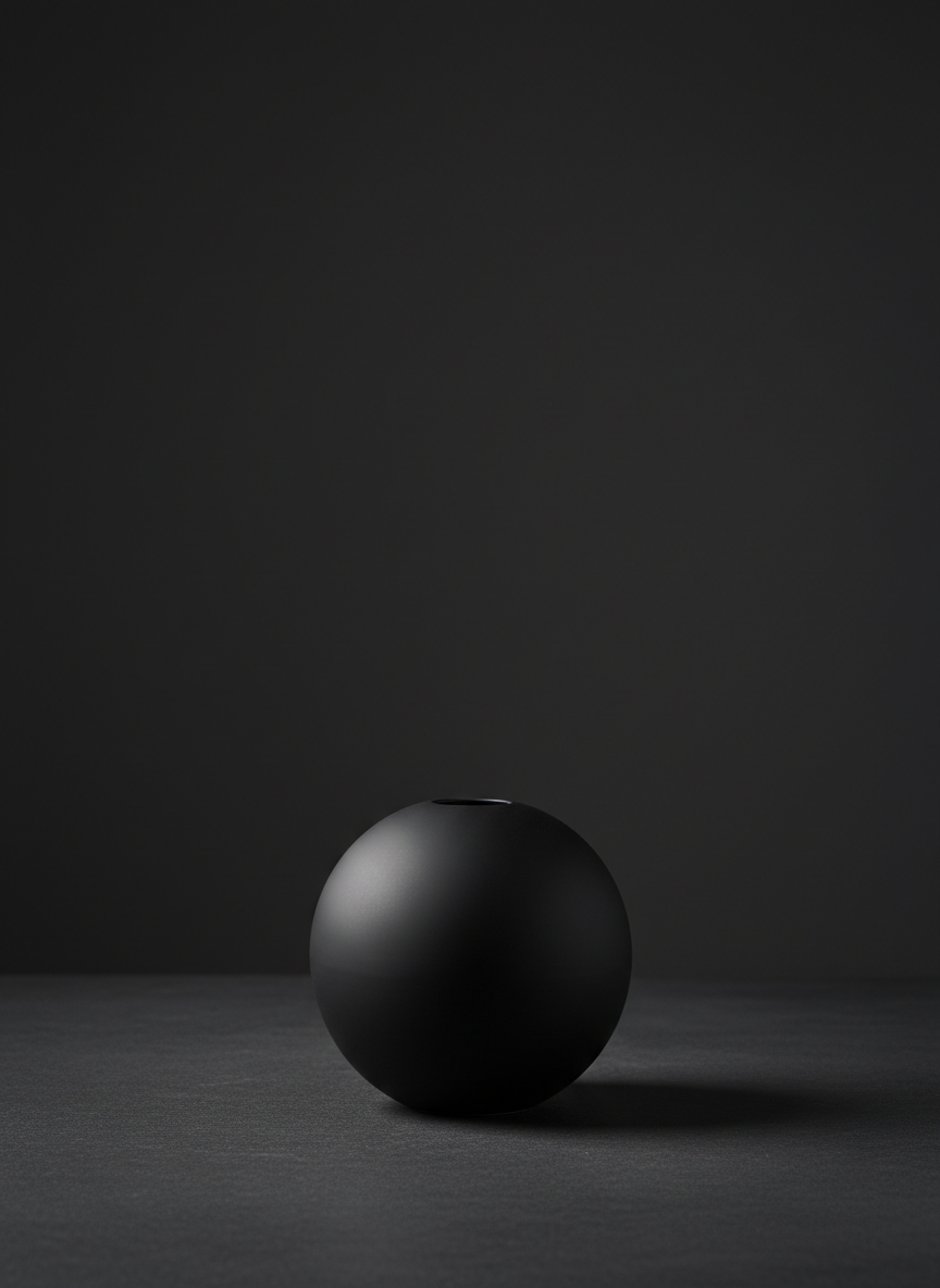 Black Spherical Vase