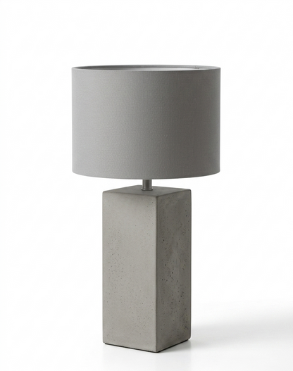 Gray Pillar Table Lamp