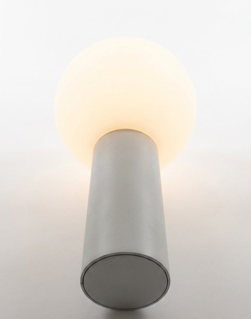 White Globe Desk Lamp