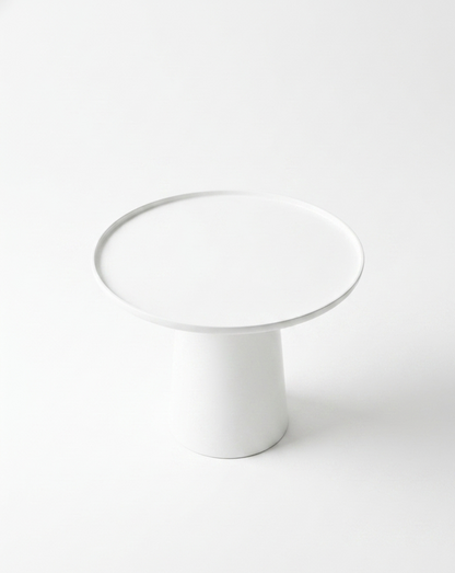 White Pedestal Side Table