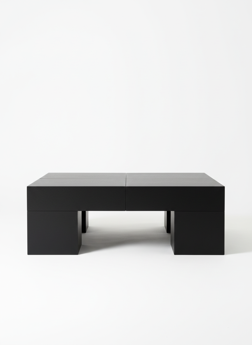 Black Block Coffee Table