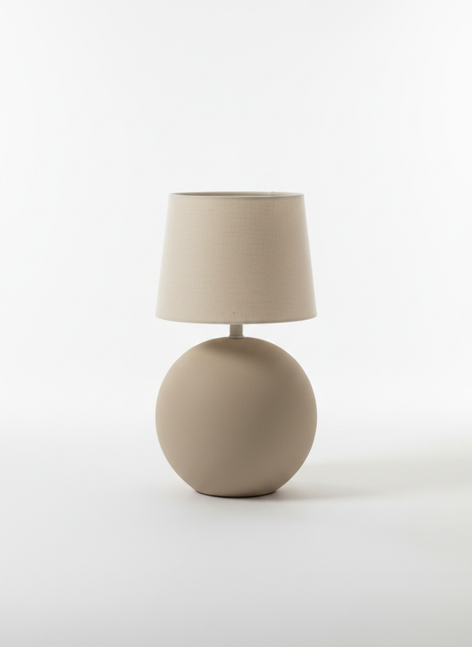 Beige Ceramic Bedside Lamp