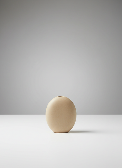 Beige Oval Vase