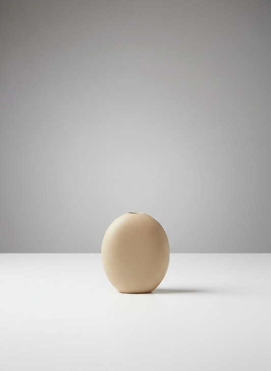Beige Oval Vase