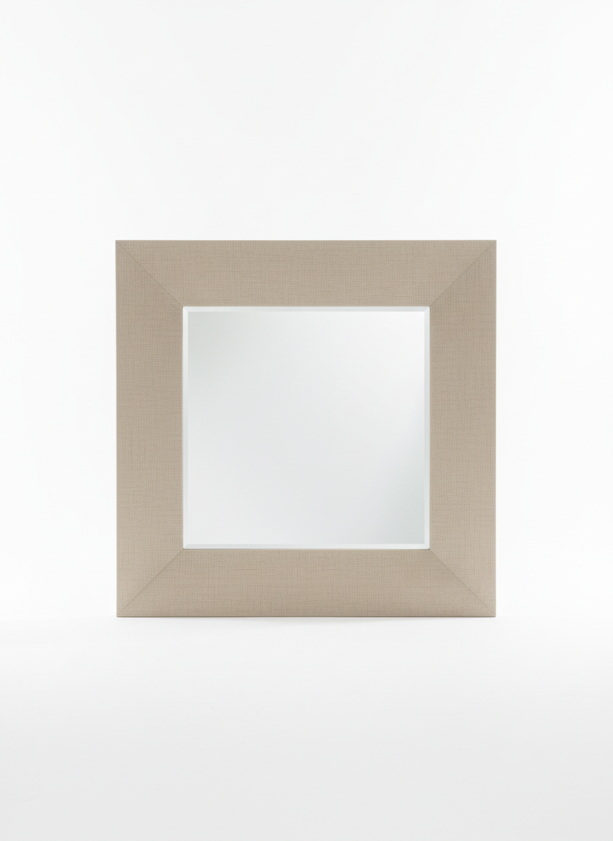 Beige Square Mantel Mirror