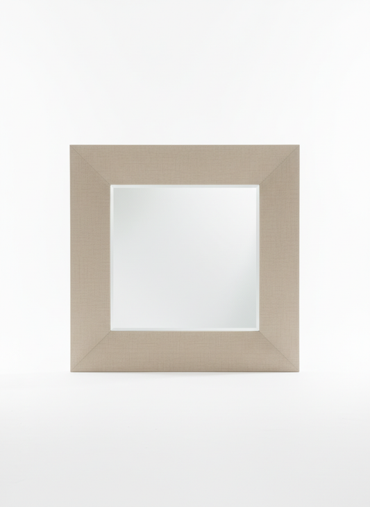 Beige Square Mantel Mirror