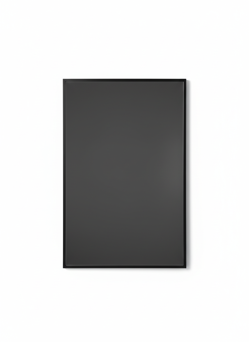 Black Rectangular Wall Mirror