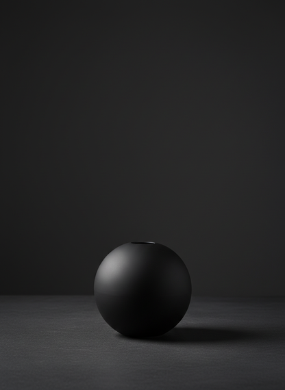 Black Spherical Vase