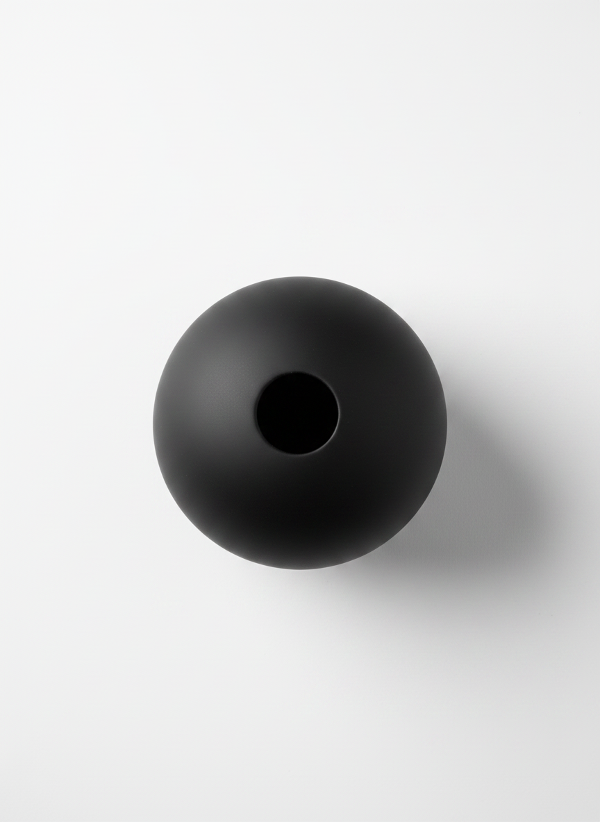Black Spherical Vase