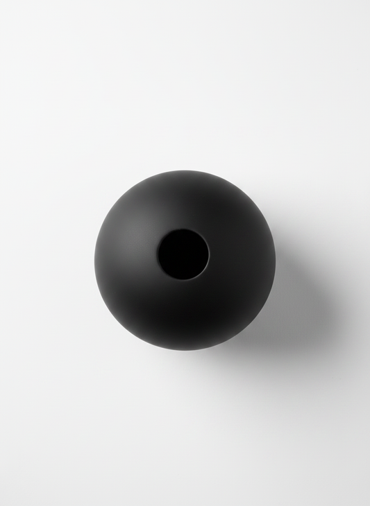 Black Spherical Vase