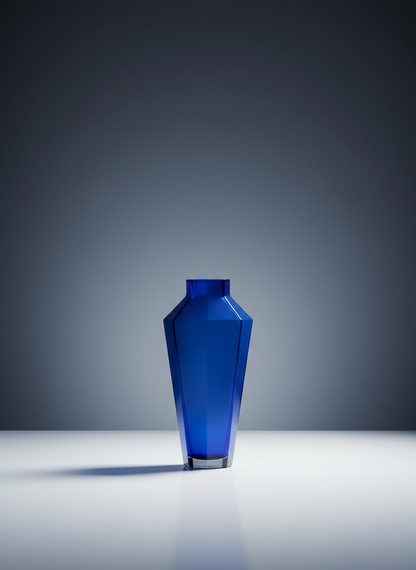 Blue Angular Vase