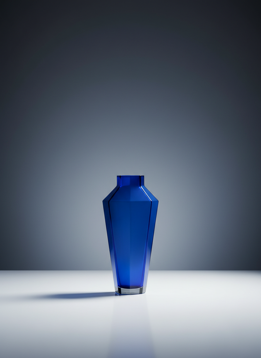 Blue Angular Vase