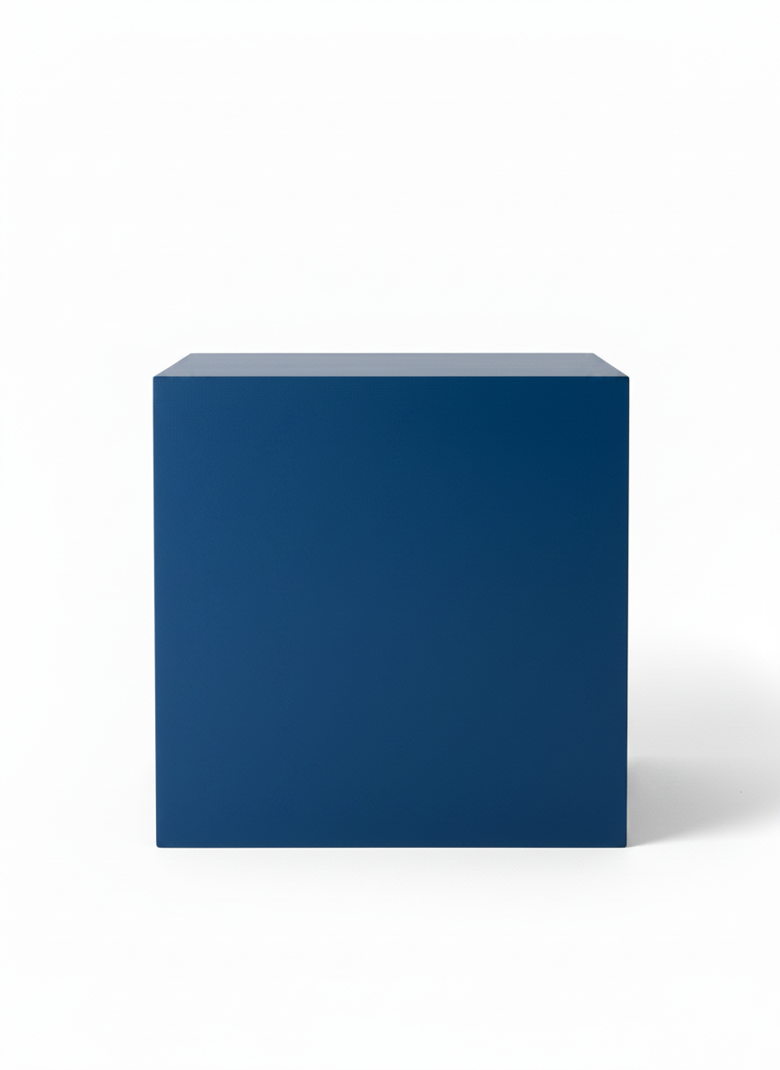 Blue Cube End Table
