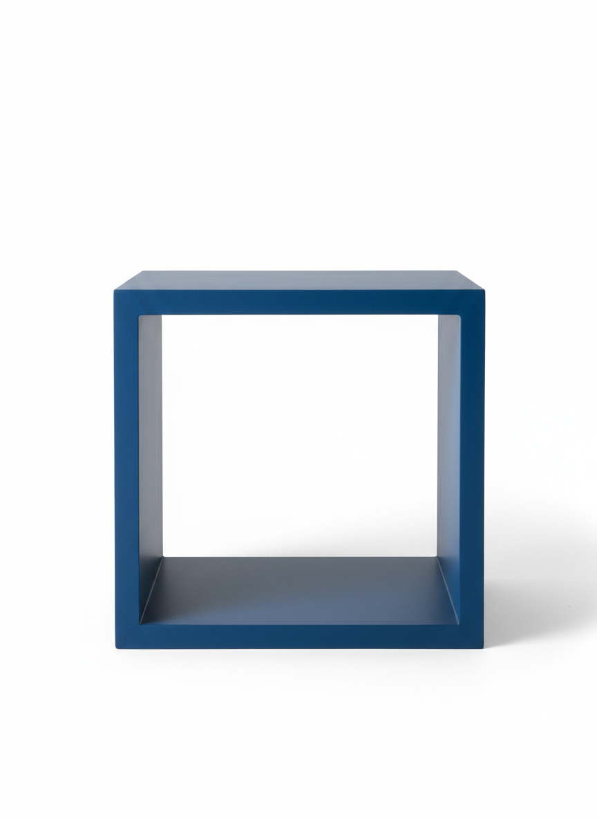 Blue Cube End Table