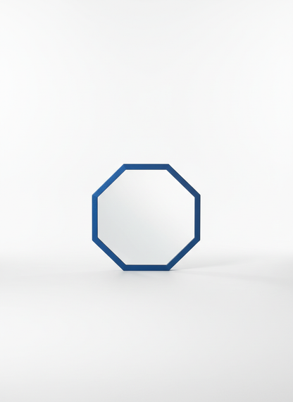 Blue Hexagonal Accent Mirror