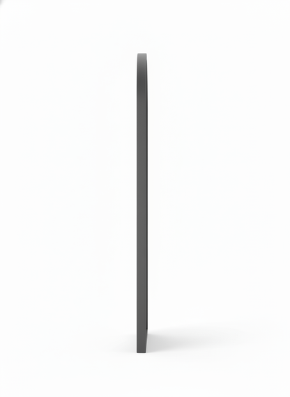 Gray Arched Floor Mirror