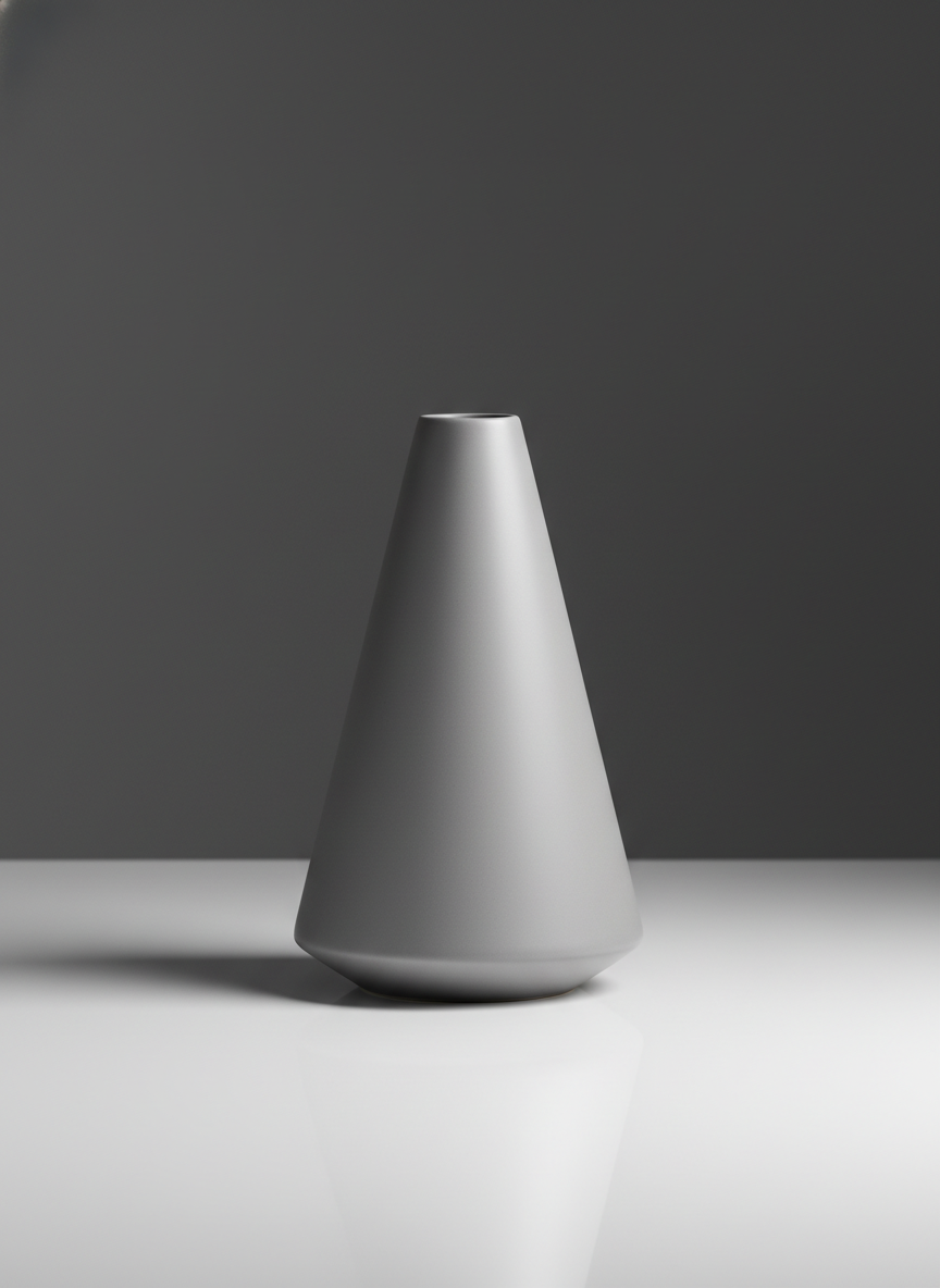 Gray Conical Vase