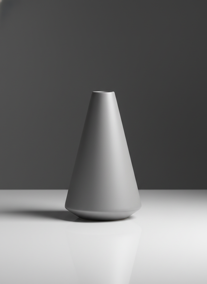 Gray Conical Vase