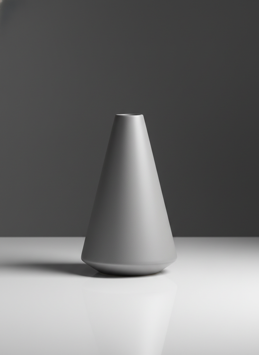 Gray Conical Vase