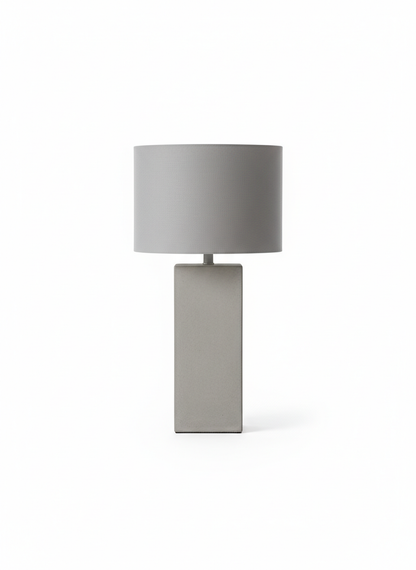 Gray Pillar Table Lamp