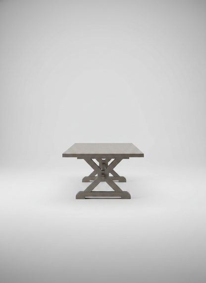 Gray Trestle Dining Table