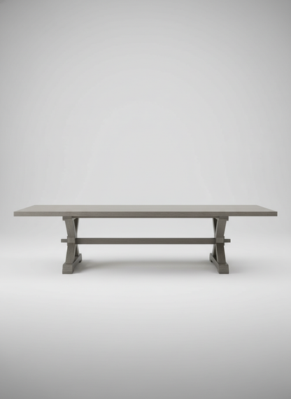 Gray Trestle Dining Table
