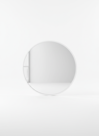 White Circular Vanity Mirror