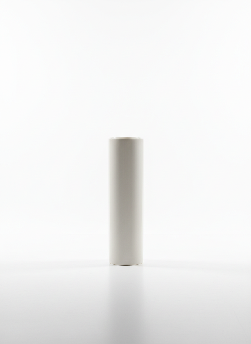 White Cylinder Vase