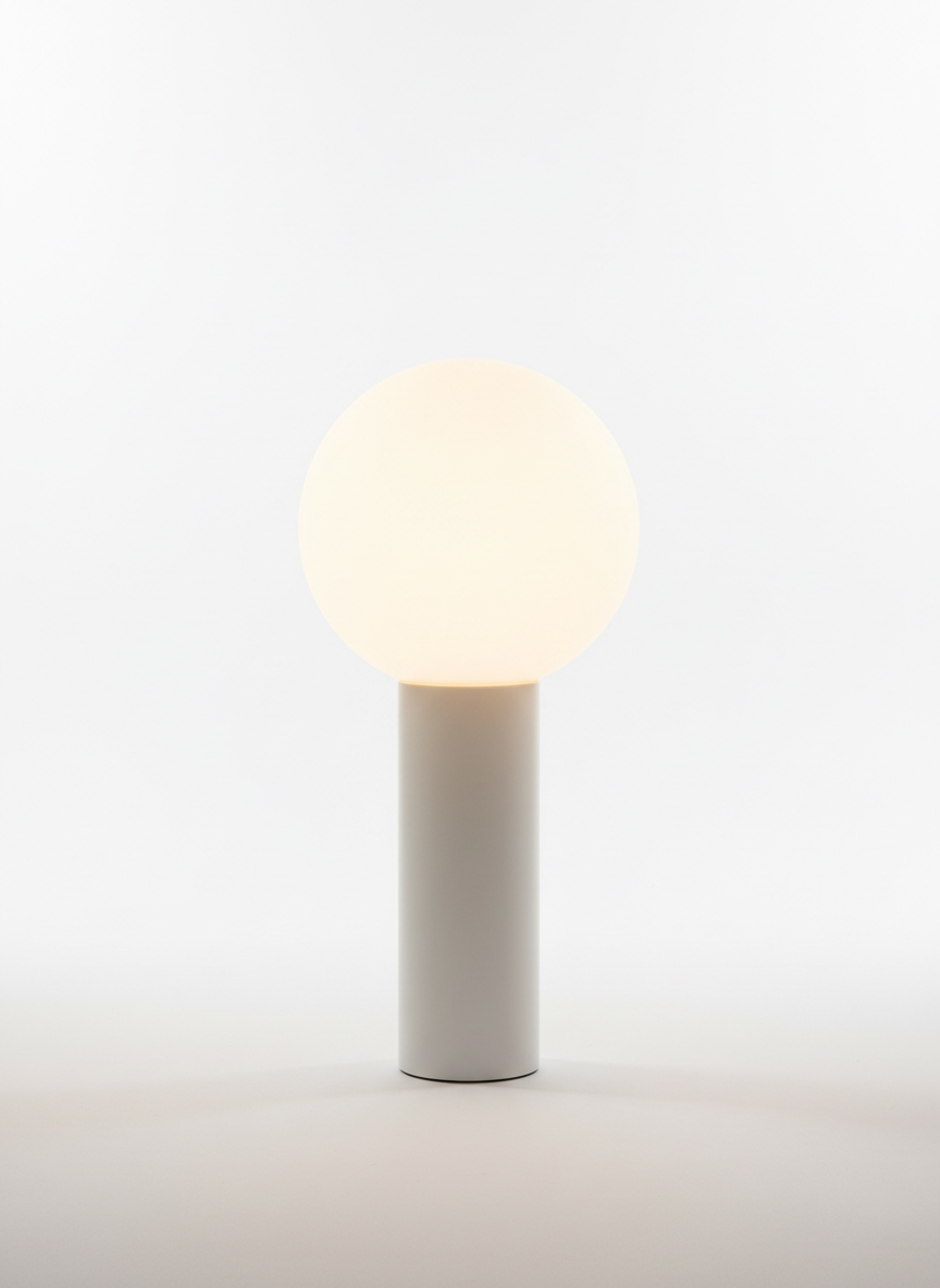 White Globe Desk Lamp