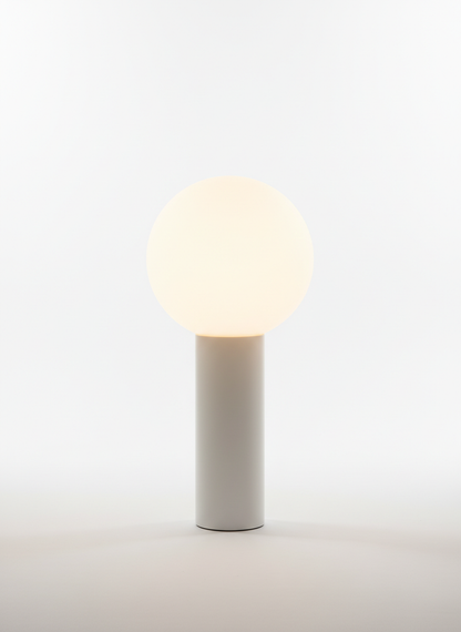 White Globe Desk Lamp