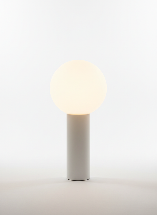 White Globe Desk Lamp