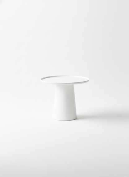 White Pedestal Side Table